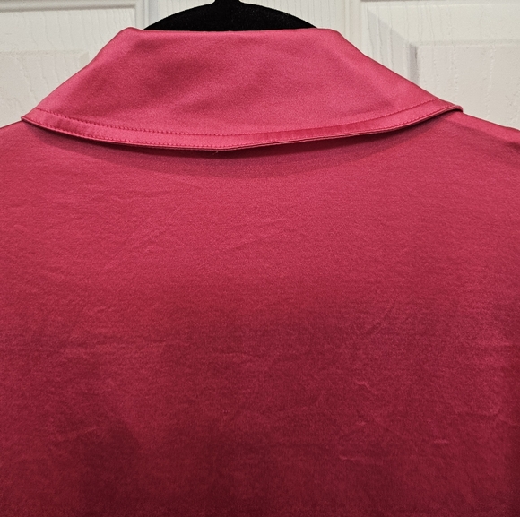 St. John Pink Silk Button Down Longsleeve Shirt - Picture 9 of 13